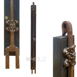Schieberiegel antik Riegel alt Eisen Fanghaken Tür 67cm