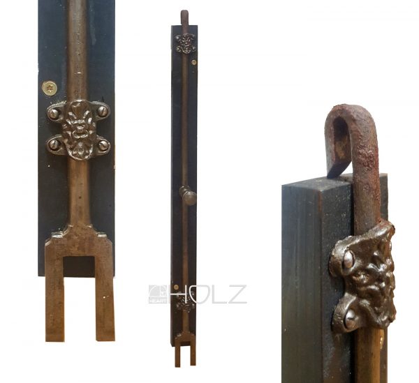 Schieberiegel antik Riegel alt Eisen Fanghaken Tür 67cm