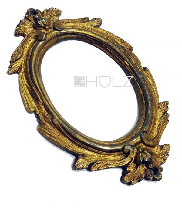Bronze Möbelbeschlag antik feuervergoldet Medaillon 10cm