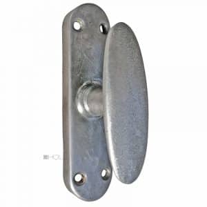 Fenstergetriebe Basküle alt 1920er Fensterolive oval Alu