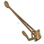Kleiderhaken Mantelhaken alt Jugendstil Avantgarde Messing 135mm