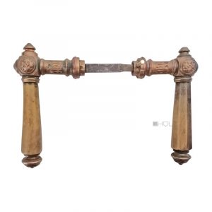 Türdrücker antik Dresdner Blume Türklinken Messing Horn 9er Vk