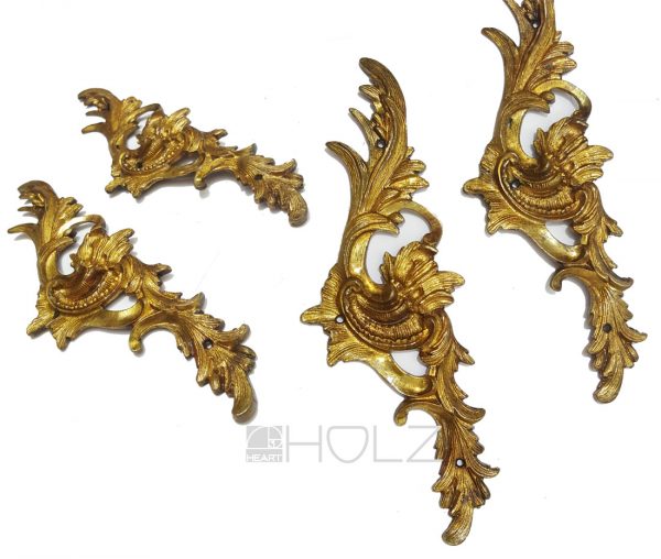 Bronze Möbelbeschläge antik feuervergoldet Barock 22cm