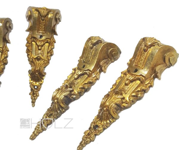 Bronze Applikationen antik Barock feuervergoldet 14cm