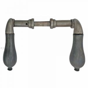 Türdrücker antik Eisen Ebenholz Welle Biedermeier alt 9er Vk