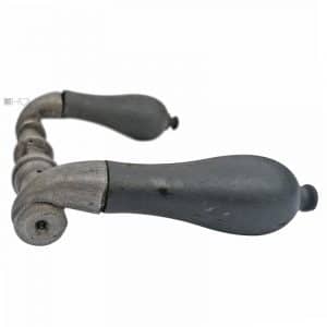 Türdrücker antik Eisen Ebenholz Welle Biedermeier alt 9er Vk