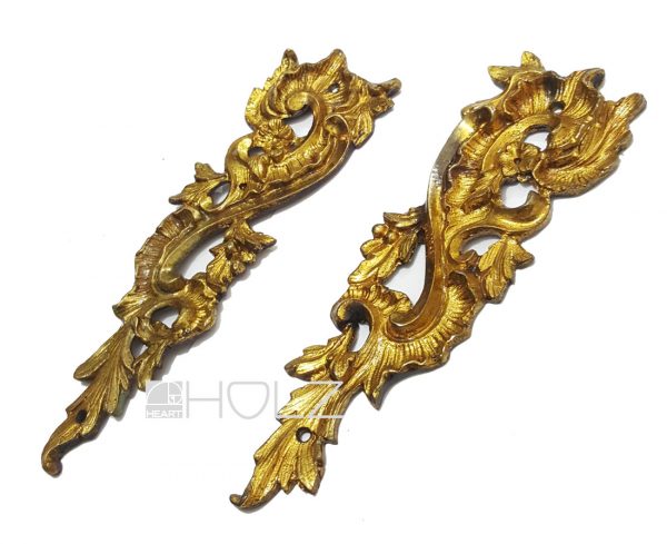 Bronze Applikationen antik Barock feuervergoldet 17cm