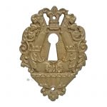 Schlüsselrosette Möbel Löwen Bronze Schlüsselschild 68mm