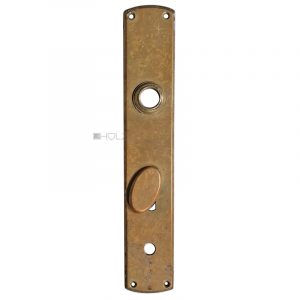 Langschild 1920er alt halbrund Messingguss Nachtriegel 16.1mm 74/127