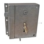 Tür Kastenschloss antik Stahl alt Türschloss Eichel rechts 60/8/62