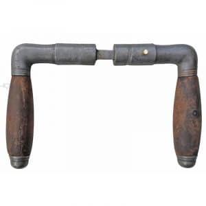 Türdrücker Jugendstil Avantgarde alt Ebenholz Tonne Eisen 19mm 8er Vk