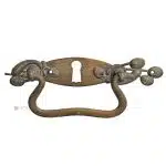 Schubladengriff Jugendstil alt floral Möbel Schlüsselschild 136mm