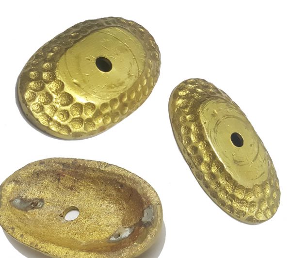 Möbelbeschlag Messing Rosette massiv 85mm