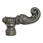 Vorreiber antik Fenstergriff Fensterreiber Fisch 59mm 16