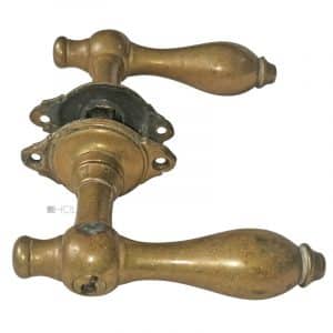 Türdrücker antik Biedermeier alt Birnengriff Rosetten 8.3er Vk