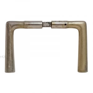 Türdrücker Avantgarde Jugendstil alt vernickelt oval 15mm 9er Vk