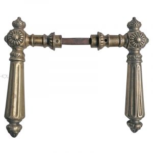Haustür Türdrücker antik groß Würfel Blüte Gründerzeit alt 20.8mm 11er Vk