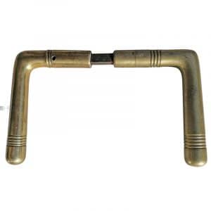 Türdrücker Jugendstil Avantgarde Streifen rund Messing 15mm 8er Vk