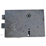 Tür Kastenschloss antik Biedermeier alt Türschloss Eisen 97/7/66