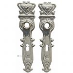 Langschilder antik Jugendstil floral alt weiß Eisen 18.2mm 72