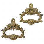 Prächtige Truhengriffe antik Bronze feuervergoldet alt neo barock