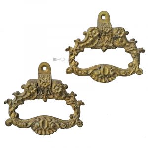 Prächtige Truhengriffe antik Bronze feuervergoldet alt neo barock