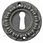 Großes Tür Schlüsselschild antik Eisen Schlüsselrosette 66mm