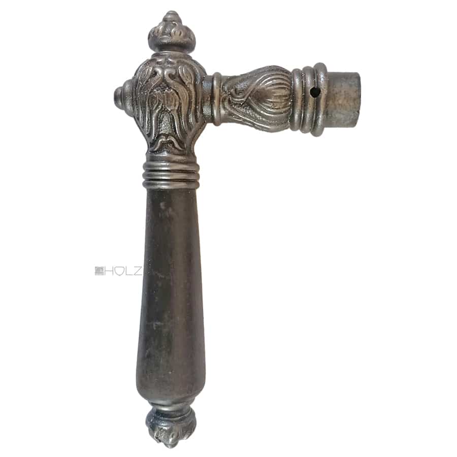 Türdrücker antik alt Jugendstil floral Eisen 17.6mm 8er Vk
