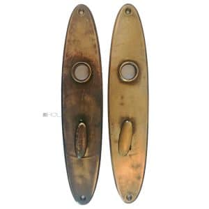 Langschilder Jugendstil Avantgarde 1920er alt oval Guss 17.5mm 74