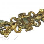 Bronze Möbelbeschlag antik feuervergoldet alt 110mm
