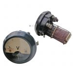 Voltmesser Bakelit alt schwarz Elektro Anzeige rund 81mm
