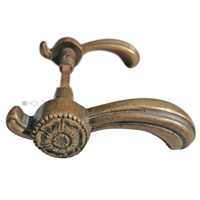 Prächtige Türdrücker antik Blüte Bronze alt 13.1mm 8er Vk Prächtige Türdrücker antik Blüte Bronze alt 13.1mm 8er Vk