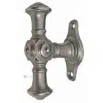 Fensterolive antik Würfel vernickelt fest drehbare Rosette 43