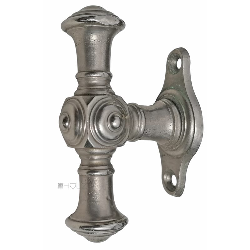 Fensterolive antik Würfel vernickelt fest drehbare Rosette 43