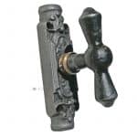 Basküle Fenstergetriebe antik Lilie Kugel schwarz alt