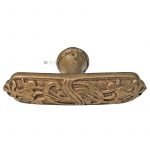 Fensterolive Jugendstil Fenstergriff alt floral 89mm