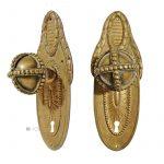 Türknauf klassizistisch Jugendstil Langschild Türgriff alt Ziehgriff 72