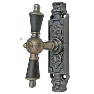 Basküle Fentgergetriebe antik Gründerzeit Kugel vernickelt alt