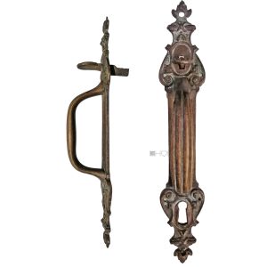Stoßgriff Tür antik Daumenhebel Riegel Schnapphebel alt 26cm