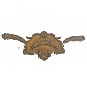 Schrank Supraport Möbel Bronze Beschlag Lorbeer antik alt 32cm