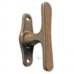 Fensterolive Jugendstil Klampe Fenstergriff alt 88/65mm