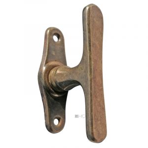 Fensterolive Jugendstil Klampe Fenstergriff alt 88/65mm
