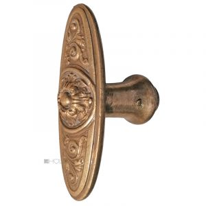 Fensterolive antik Jugendstil floral Blüte oval 87mm