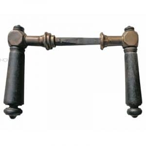 Türdrücker Kastenschloss Würfel Ebenholz antik alt 8er Vk