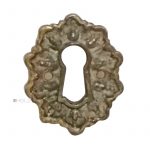 Tür Schlüsselschild antik Bronze Schlüsselrosette alt