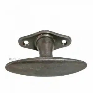 Fensterolive 1920er alt oval Fenstergriff Eisen 80/48/43