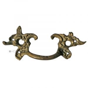 Bronze Schubladengriff antik Möbelgriff alt neo barock 10cm