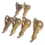Bronze Möbelbeschlag 6er Set antik feuervergoldet 8cm