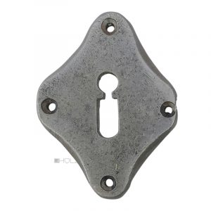 Tür Schlüsselschild alt 1920er Stahl Industrie Buntbart 79mm