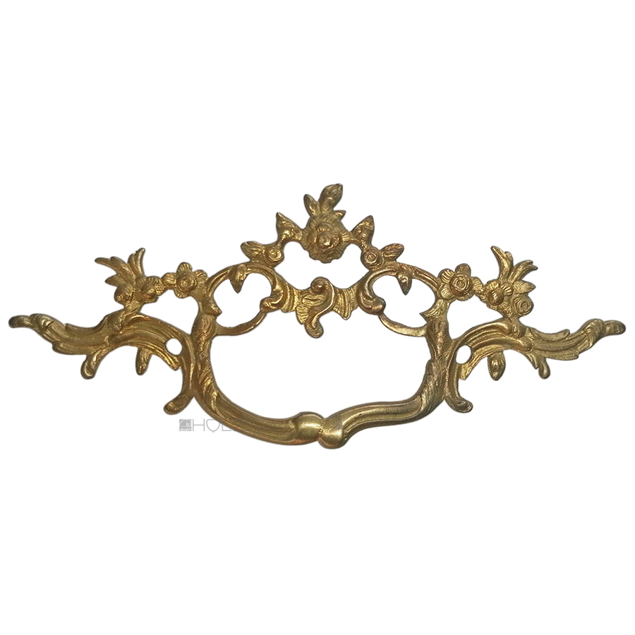Large bronze drawer handle neo baroque antique 22cm